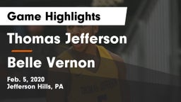 Thomas Jefferson  vs Belle Vernon  Game Highlights - Feb. 5, 2020