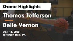 Thomas Jefferson  vs Belle Vernon  Game Highlights - Dec. 11, 2020