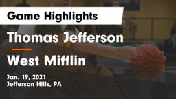 Thomas Jefferson  vs West Mifflin  Game Highlights - Jan. 19, 2021