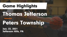 Thomas Jefferson  vs Peters Township  Game Highlights - Jan. 22, 2021