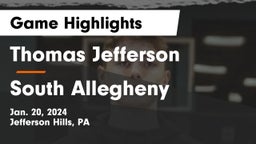 Thomas Jefferson  vs South Allegheny  Game Highlights - Jan. 20, 2024