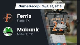 Recap: Ferris  vs. Mabank  2018