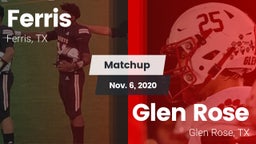 Matchup: Ferris  vs. Glen Rose  2020