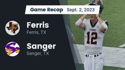 Recap: Ferris  vs. Sanger  2023