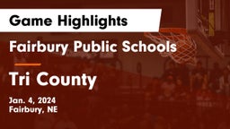 Fairbury Public Schools vs Tri County  Game Highlights - Jan. 4, 2024