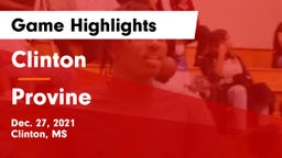 Clinton  vs Provine  Game Highlights - Dec. 27, 2021