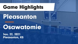 Pleasanton  vs Osawatomie  Game Highlights - Jan. 22, 2021