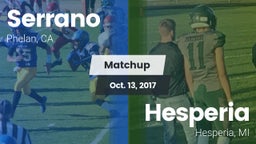 Matchup: Serrano  vs. Hesperia  2017