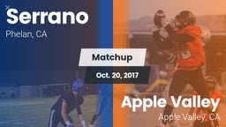 Matchup: Serrano  vs. Apple Valley  2017