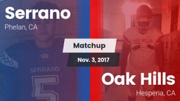 Matchup: Serrano  vs. Oak Hills  2017