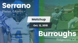Matchup: Serrano  vs. Burroughs  2018