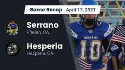 Recap: Serrano  vs. Hesperia  2021