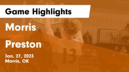 Morris  vs Preston  Game Highlights - Jan. 27, 2023