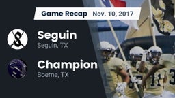 Recap: Seguin  vs. Champion  2017