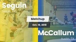 Matchup: Seguin  vs. McCallum  2018