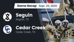 Recap: Seguin  vs. Cedar Creek  2020