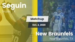 Matchup: Seguin  vs. New Braunfels  2020