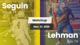 Matchup: Seguin  vs. Lehman  2020