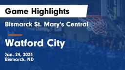 Bismarck St. Mary's Central  vs Watford City  Game Highlights - Jan. 24, 2023