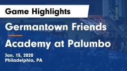 Germantown Friends  vs Academy at Palumbo  Game Highlights - Jan. 15, 2020