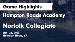 Hampton Roads Academy  vs Norfolk Collegiate Game Highlights - Jan. 26, 2023
