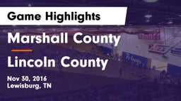 Marshall County  vs Lincoln County  Game Highlights - Nov 30, 2016