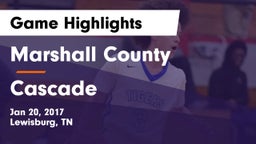 Marshall County  vs Cascade  Game Highlights - Jan 20, 2017