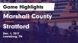 Marshall County  vs Stratford  Game Highlights - Dec. 1, 2017