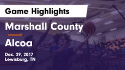 Marshall County  vs Alcoa Game Highlights - Dec. 29, 2017