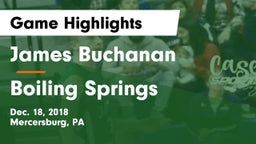 James Buchanan  vs Boiling Springs  Game Highlights - Dec. 18, 2018