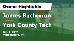 James Buchanan  vs York County Tech  Game Highlights - Jan. 5, 2019
