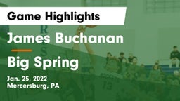 James Buchanan  vs Big Spring  Game Highlights - Jan. 25, 2022