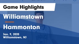 Williamstown  vs Hammonton  Game Highlights - Jan. 9, 2020