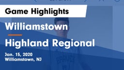 Williamstown  vs Highland Regional  Game Highlights - Jan. 15, 2020
