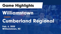 Williamstown  vs Cumberland Regional Game Highlights - Feb. 6, 2020