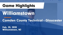 Williamstown  vs Camden County Technical - Gloucester Township Game Highlights - Feb. 20, 2020