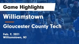Williamstown  vs Gloucester County Tech  Game Highlights - Feb. 9, 2021