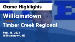 Williamstown  vs Timber Creek Regional  Game Highlights - Feb. 18, 2021