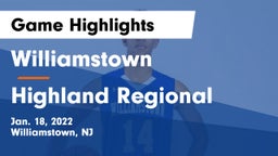 Williamstown  vs Highland Regional  Game Highlights - Jan. 18, 2022