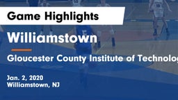 Williamstown  vs Gloucester County Institute of Technology Game Highlights - Jan. 2, 2020