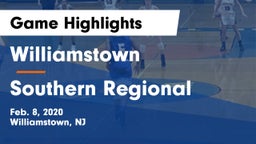 Williamstown  vs Southern Regional  Game Highlights - Feb. 8, 2020
