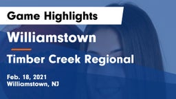 Williamstown  vs Timber Creek Regional  Game Highlights - Feb. 18, 2021