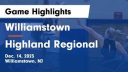 Williamstown  vs Highland Regional  Game Highlights - Dec. 14, 2023