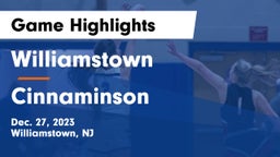 Williamstown  vs Cinnaminson  Game Highlights - Dec. 27, 2023