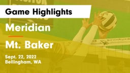 Meridian  vs Mt. Baker Game Highlights - Sept. 22, 2022