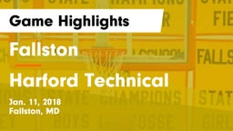 Fallston  vs Harford Technical  Game Highlights - Jan. 11, 2018