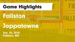 Fallston  vs Joppatowne  Game Highlights - Jan. 26, 2018
