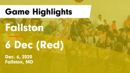 Fallston  vs 6 Dec (Red) Game Highlights - Dec. 6, 2020