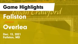 Fallston  vs Overlea  Game Highlights - Dec. 13, 2021