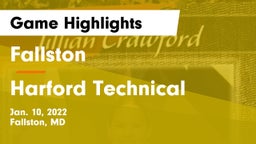 Fallston  vs Harford Technical  Game Highlights - Jan. 10, 2022